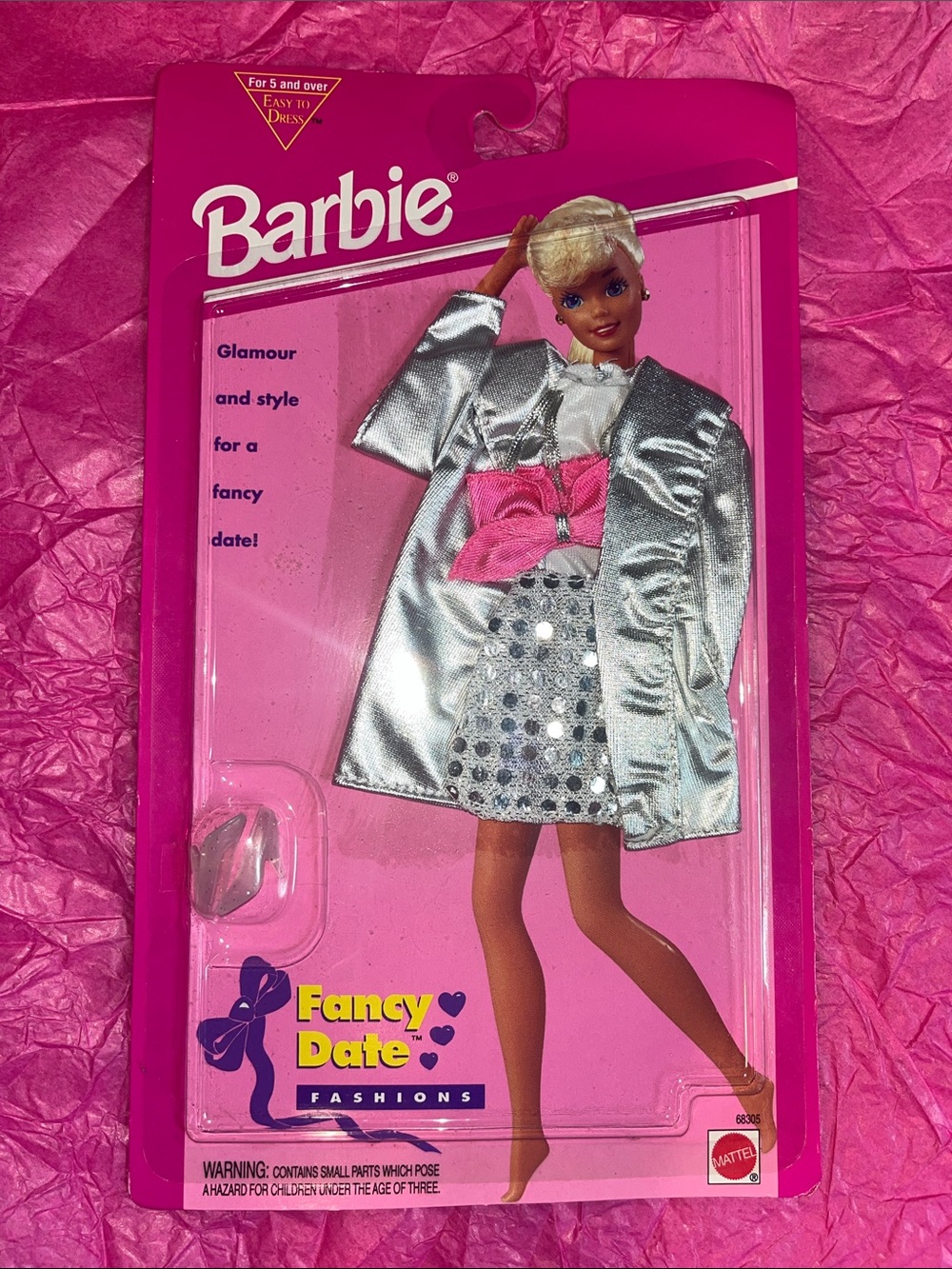 1995 Mattel Barbie "Fancy Date Fashions" outfit set (Model #68305) NRFB